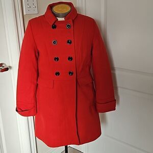 Old Navy Women's Double-Breasted Button Front Jacket Large Cherry Red